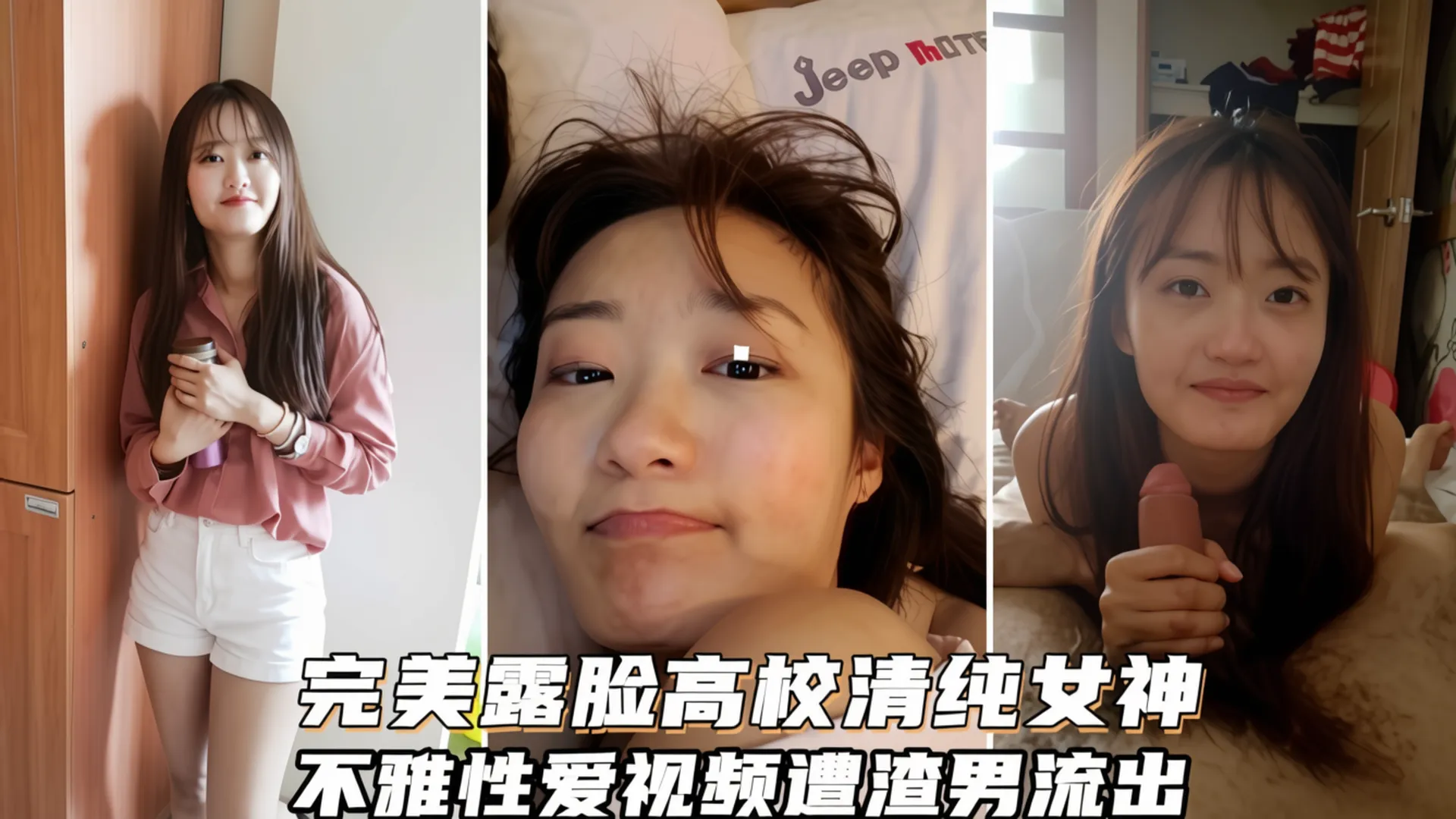 高校清纯女神不雅性爱视频遭渣男曝光流出，完美露脸！